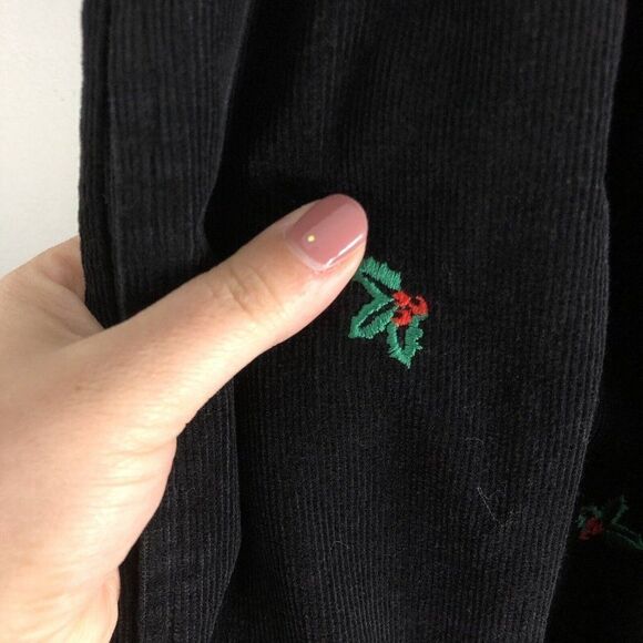 Made By Eagle Eye For All Week Long Size Small Corduroy Dress Holly Christmas - Picture 7 of 15